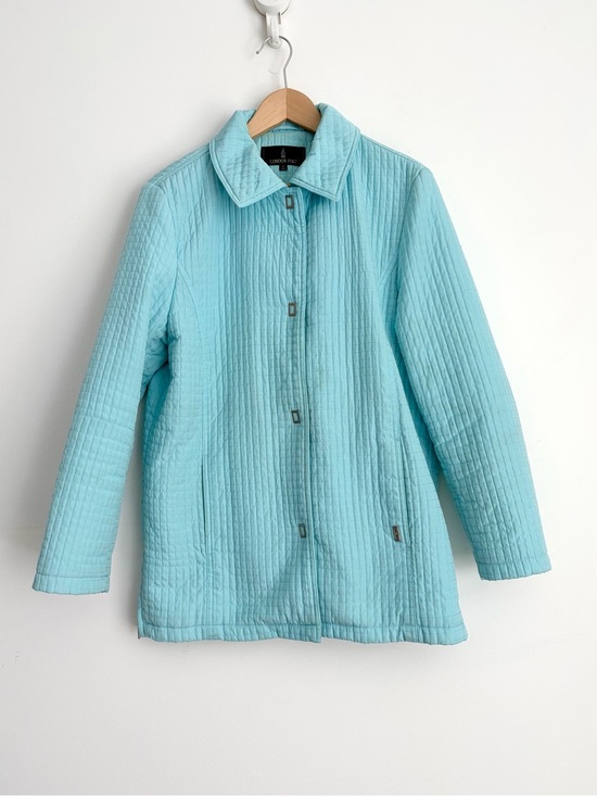 London Fog Jackets & Blazers - London Fog Robin Egg Blue Quilted Spring Jacket - Size M